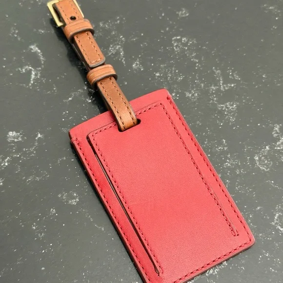 Coach Scarlet Leather Bag Tag - Picture 2 of 3